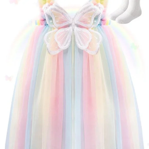 Baby Girl First Birthday Smash Cake Outfit – Butterfly Dress – Size 5T - Picture 2 of 6